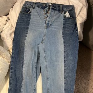 pacsun color block jeans! slightly worn!